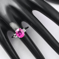2.89 Ct Oval Pink Sapphire 950 Platinum Ring
