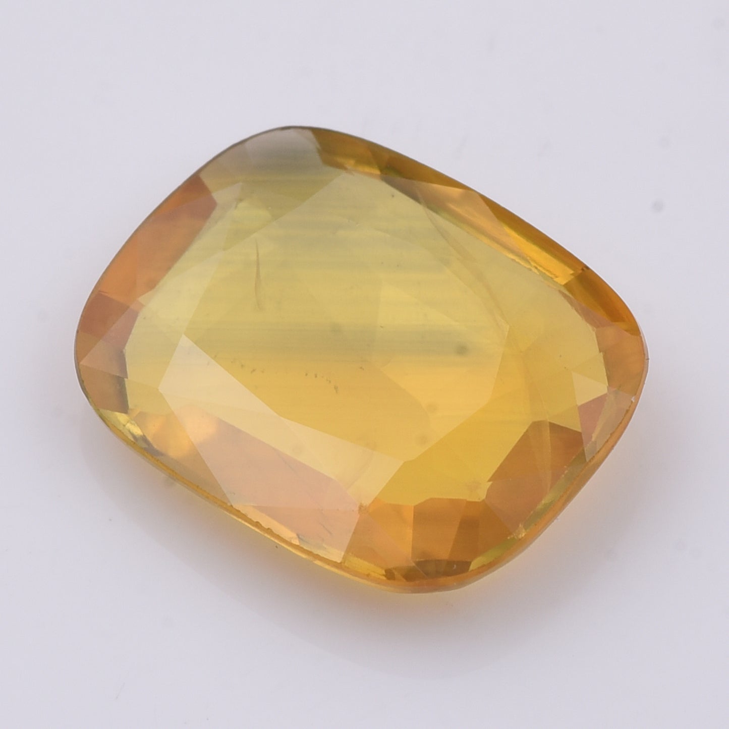 3.08 Natural Corundum Yellow Sapphire Rectangular Cushion Mixed Cut Gemstone