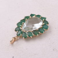 4.52 Ct Pear Aquamarine 9K Gold Pendant
