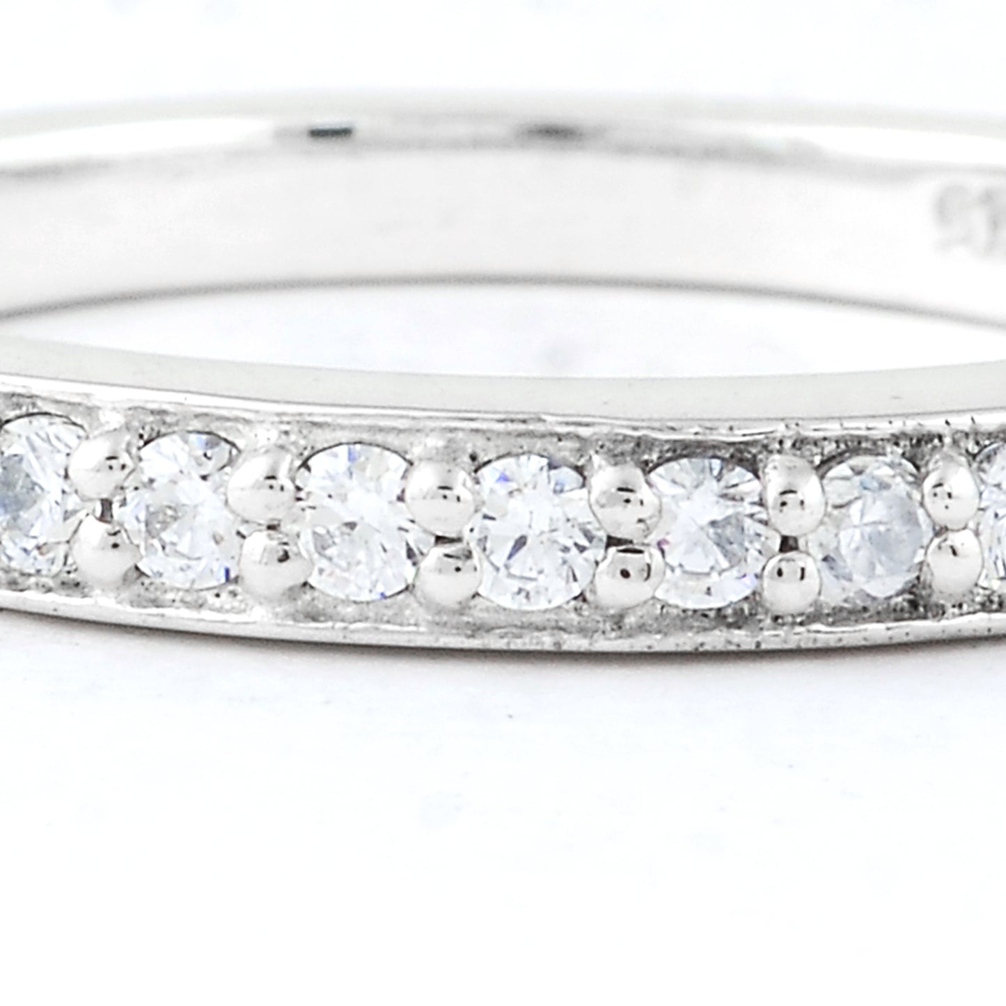 0.28 Ct Round Cubic Zirconia, 925 Sterling Silver Ring