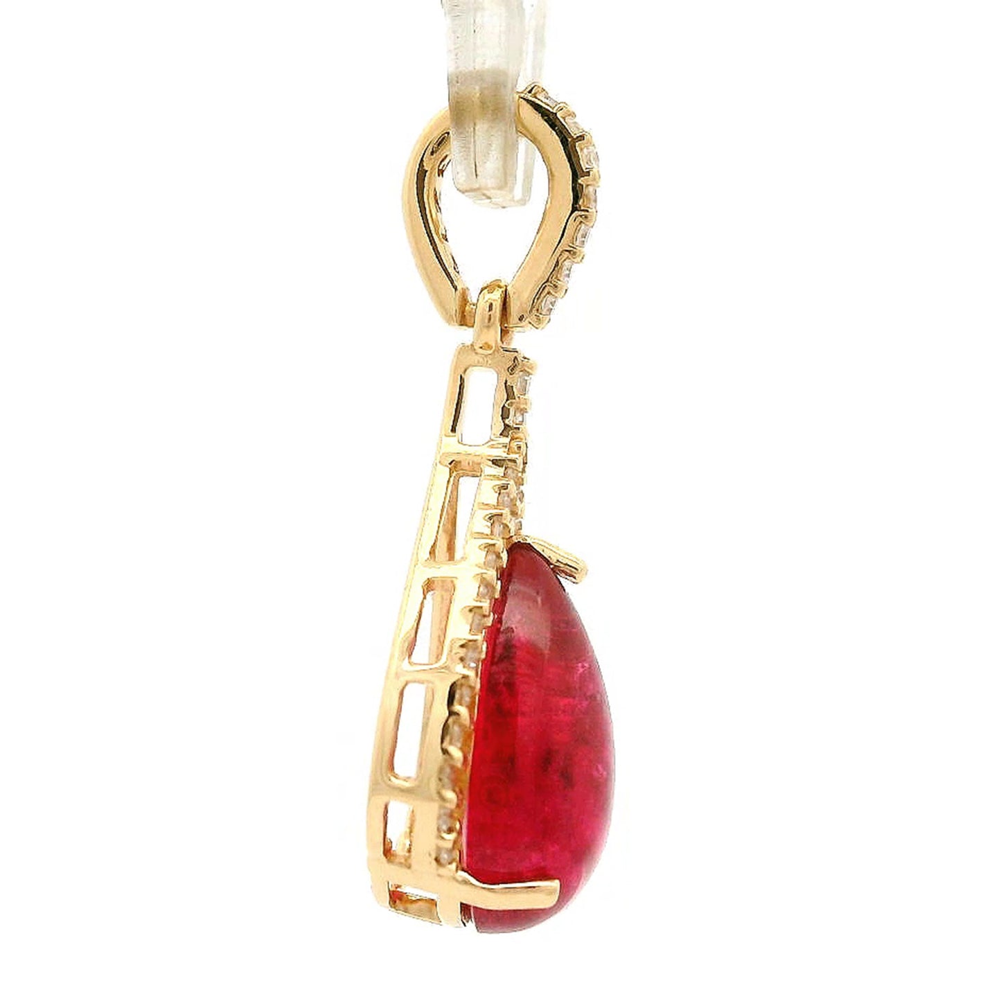 2.35 Ct Pear Tourmaline 14K Gold Pendant
