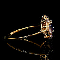 1.03 Ct Square Tanzanite 14K Gold Ring