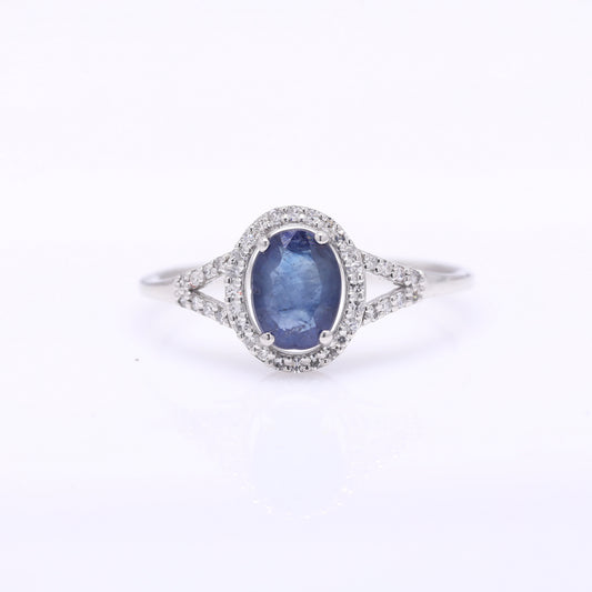 1.20 Ct Oval Mixed Cut Natural Sapphire 950 Platinum Ring