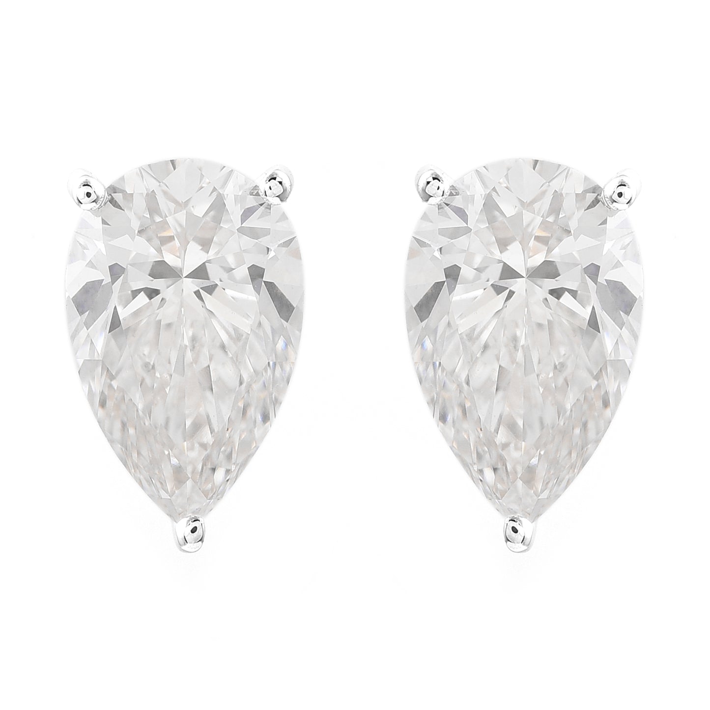 3.07 Carats Lab Grown Diamond 14K Gold Earrings