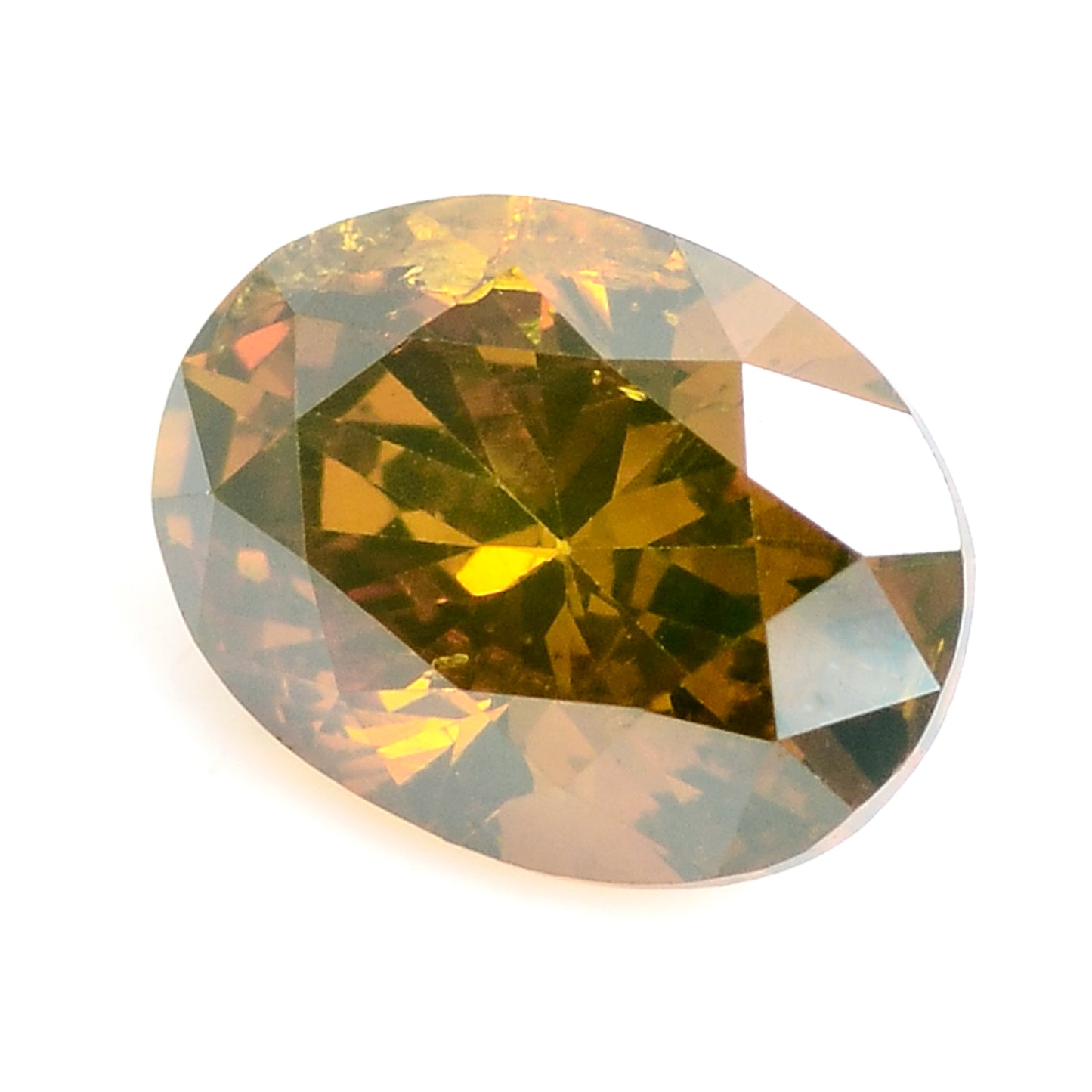 0.31 Carat Red Diamond Oval Loose Gemstone