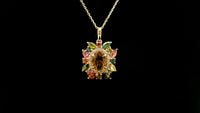 2.13 Ct Oval Tourmaline 14K Gold Pendant