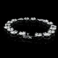 30.17 Ct Round Lab Grown Diamond 14K Gold Bracelet