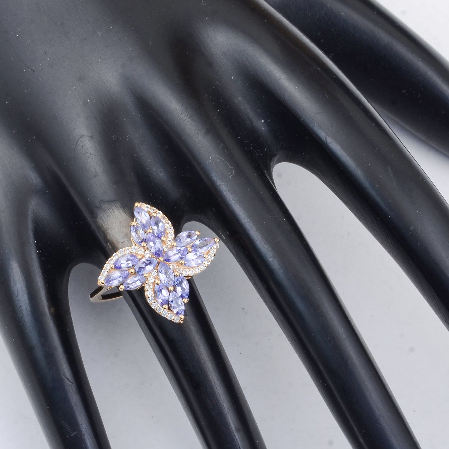 1.53 Ct Marquise Tanzanite 14K Gold Ring