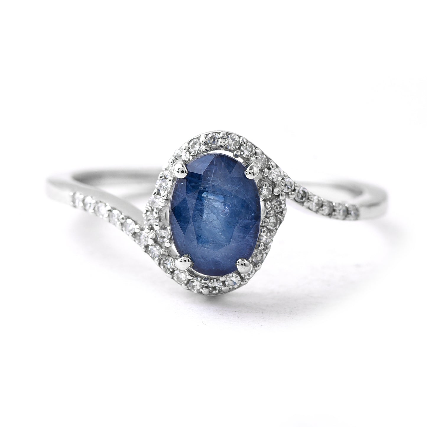 1.39 Ct Oval Sapphire 950 Platinum Ring