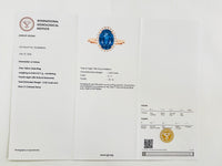 5.48 Ct Oval Blue Sapphire 18K Gold Ring