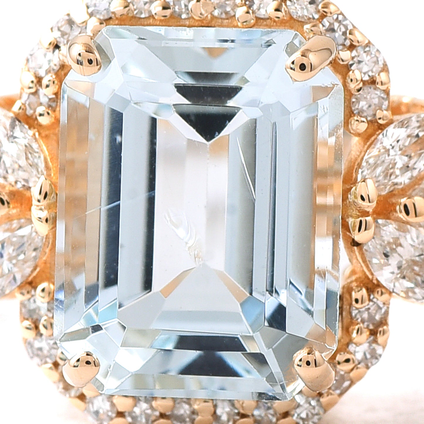 2.27 Ct Octagon Aquamarine 14K Gold Ring
