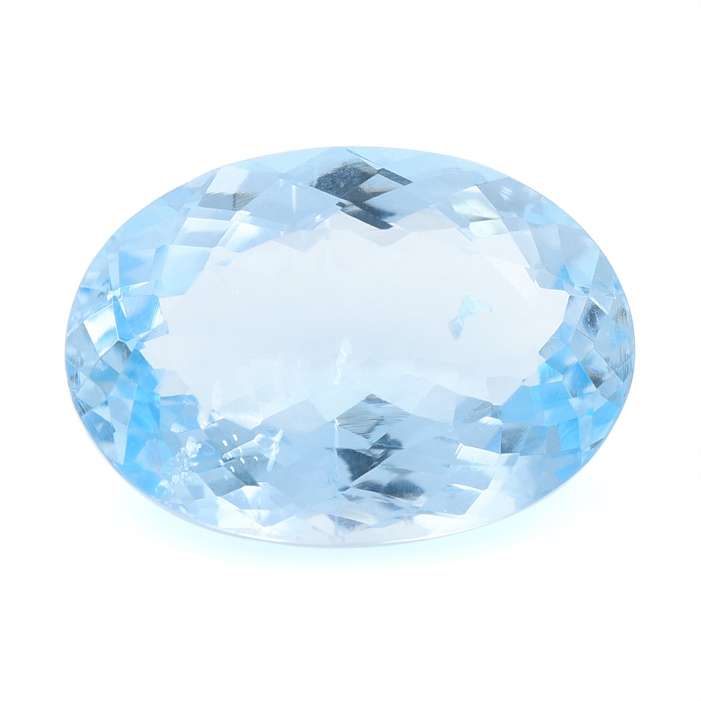 7.47 Natural Beryl Aquamarine Oval Mixed Cut Gemstone
