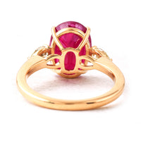 6.31 Ct Oval Ruby 18K Gold Ring