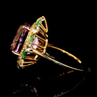 8.85 Ct Oval Kunzite 14K Gold Ring
