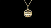 1.95 Ct Trillion Sapphire 14K Gold Pendant