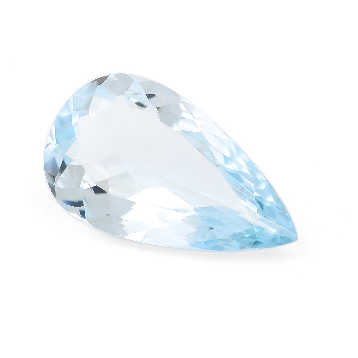 2.94 Natural Beryl Aquamarine Pear Mixed Cut Gemstone