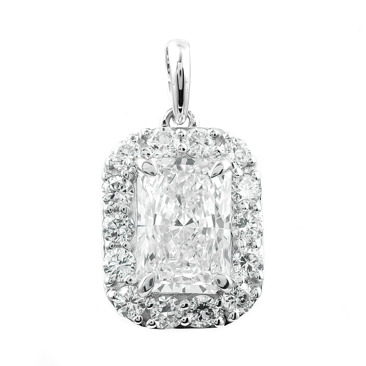 2.43 Carats Lab Grown Diamond 14K Gold Pendant