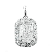 2.43 Carats Lab Grown Diamond 14K Gold Pendant