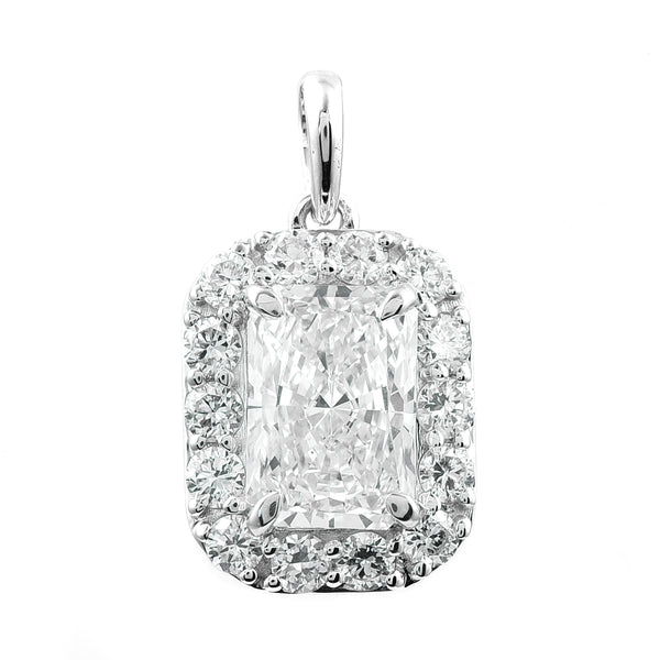 2.43 Carats Lab Grown Diamond 14K Gold Pendant