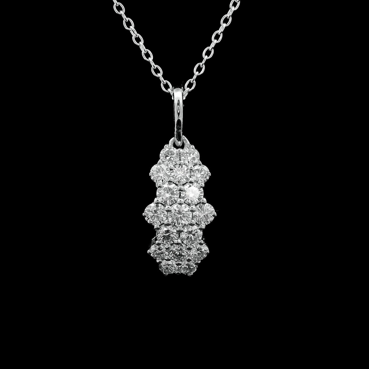 0.93 Ct Round Lab Grown Diamond 925 Sterling Silver Pendant