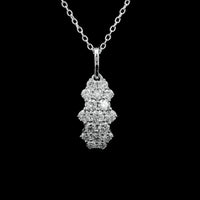 0.93 Ct Round Lab Grown Diamond 925 Sterling Silver Pendant