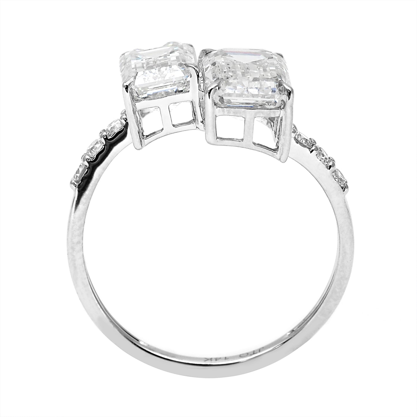 3.70 Carats Lab Grown Diamond 14K Gold Ring