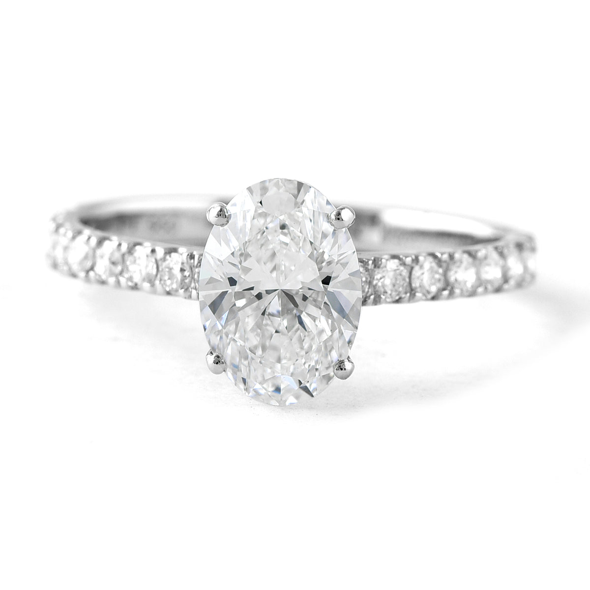 1.86 Carats Lab Grown Diamond 950 Platinum Ring