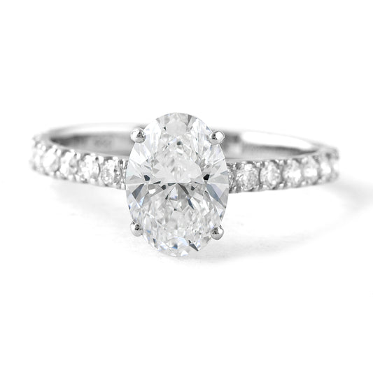 1.86 Carats Lab Grown Diamond 950 Platinum Ring