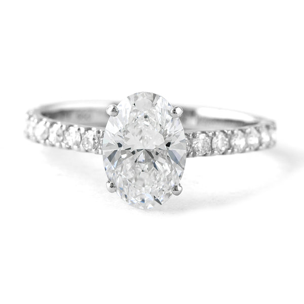 1.86 Carats Lab Grown Diamond 950 Platinum Ring