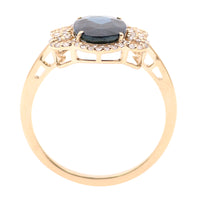 2.09 Ct Oval Natural Sapphire 14K Gold Ring