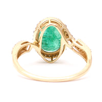 2.35 Ct Oval Natural Emerald 14K Gold Ring