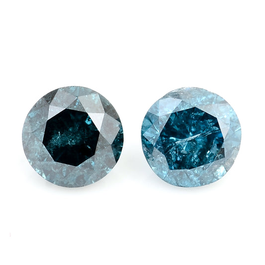 0.74 Blue Diamond Round Loose Gemstone
