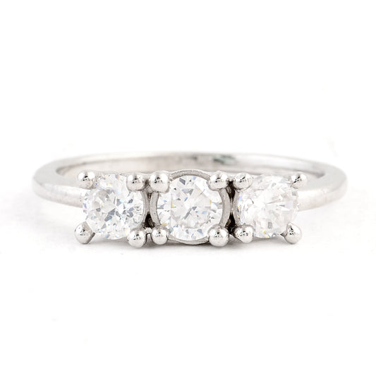 0.99 Ct Cubic Zirconia 925 Sterling Silver Ring
