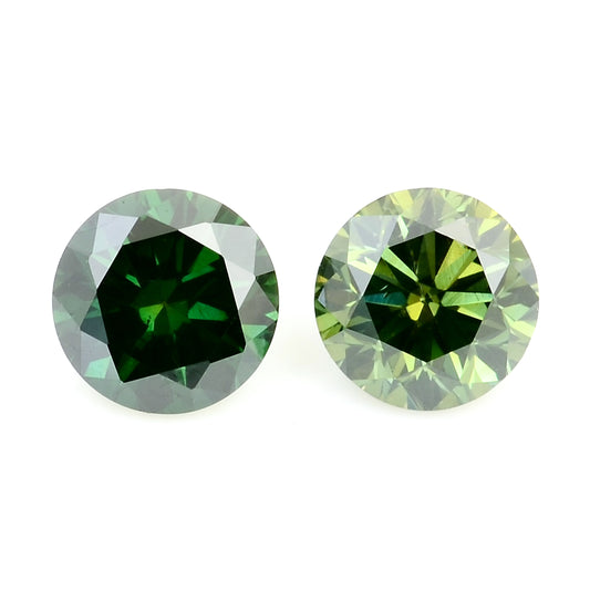 0.40 Green Diamond Round Loose Gemstone