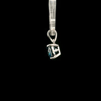 1.72 Carats Blue Lab Grown Diamond 14K Gold Pendant