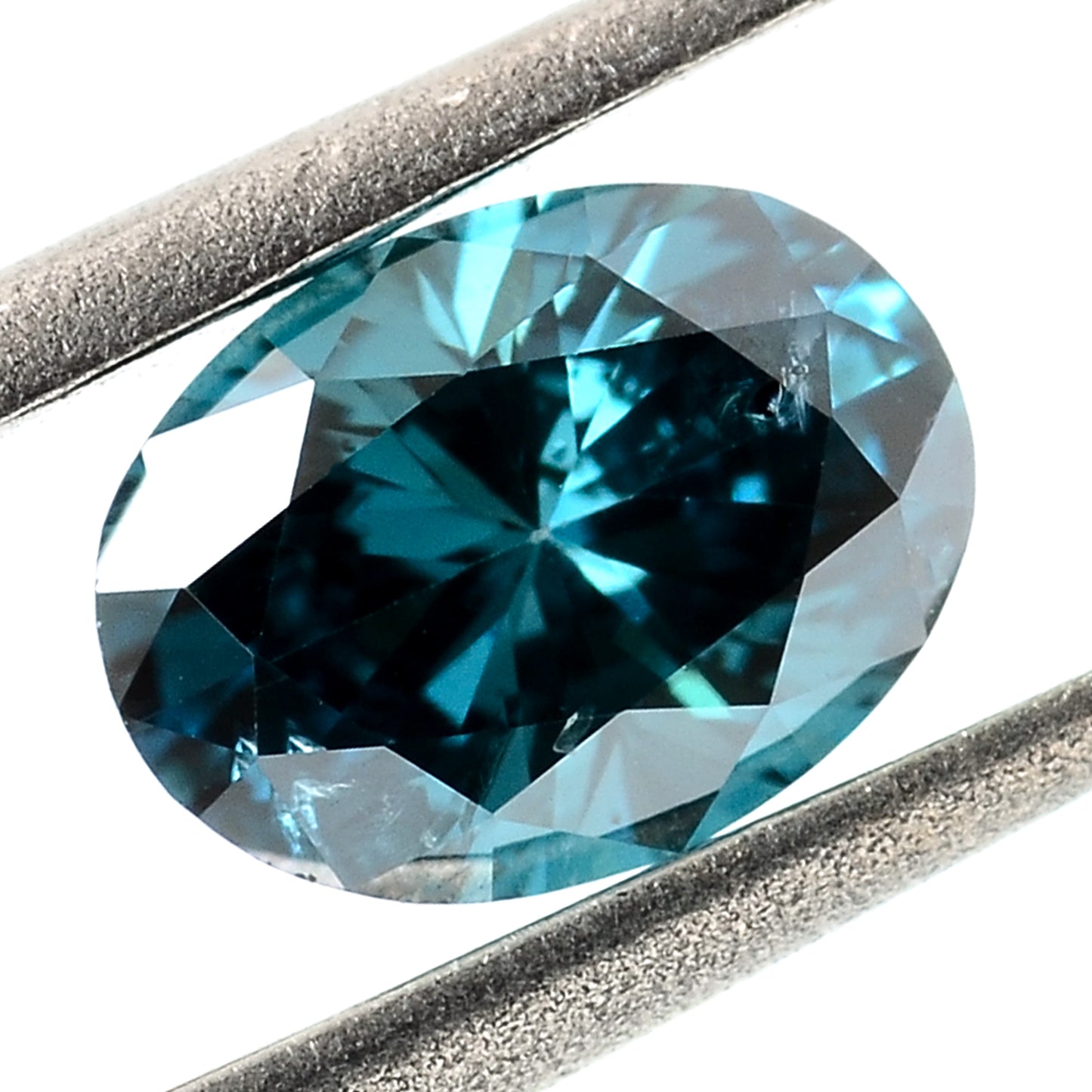 0.31 Carat Blue Diamond Oval Loose Gemstone