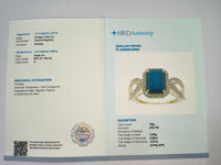 2.65 Ct Octagon Natural Sapphire 14K Gold Ring