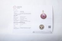 12.74 Ct Oval Cabochon Natural Corundum Ruby 14K Gold Pendant