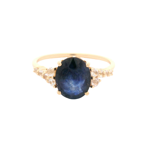 2.64 Ct Oval Sapphire 14K Gold Ring