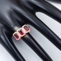 1.73 Ct Octagon Rubellite 14K Gold Ring