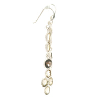 7.60 Ct Citrine, Smoky Quartz 925 Sterling Silver Earrings