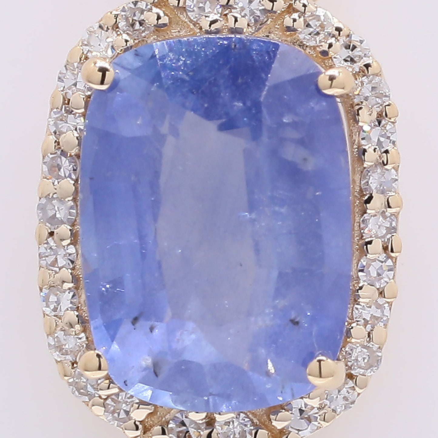 2.40 Ct Cushion Mixed Cut Natural Sapphire 14K Gold Pendant