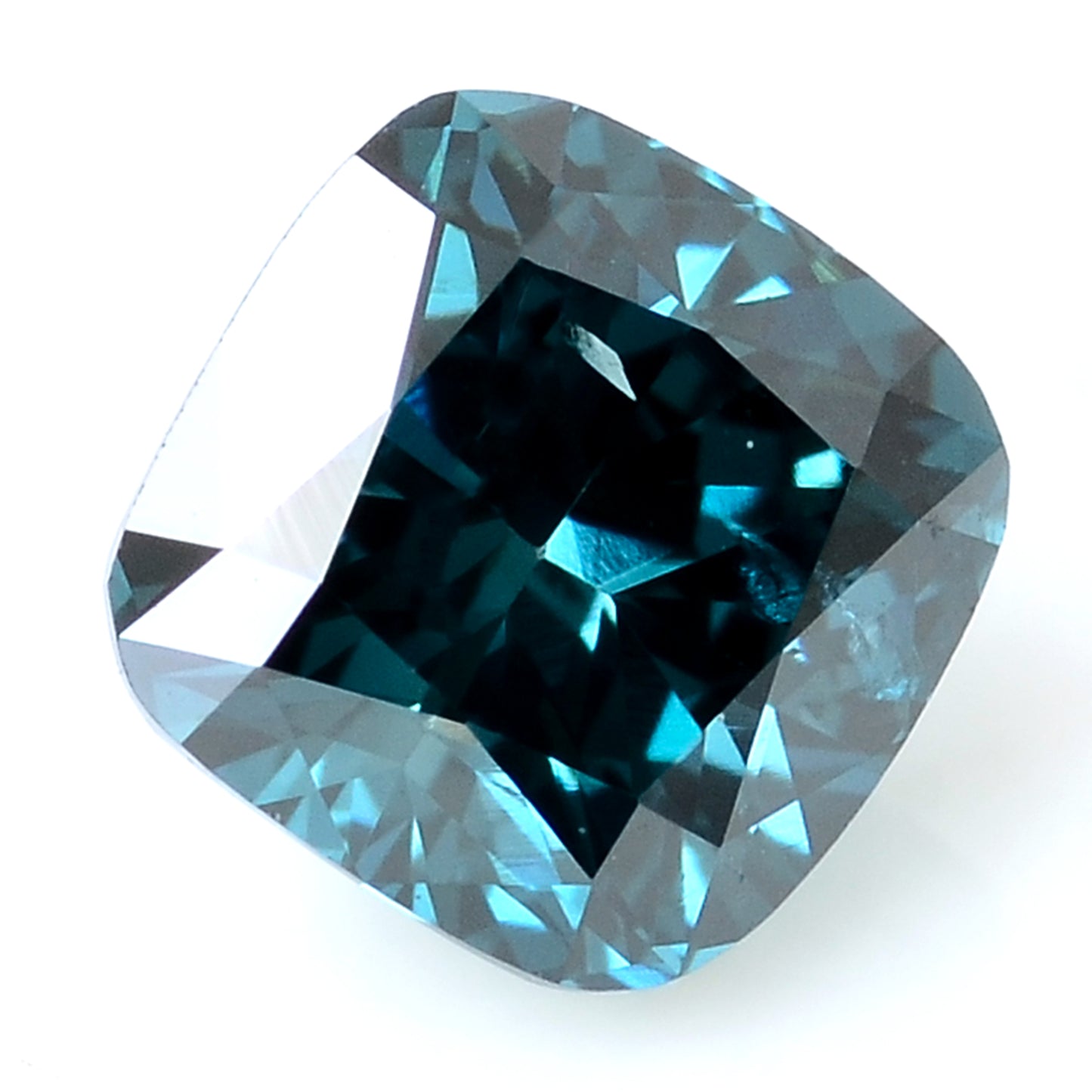 0.39 Carat Blue Diamond Cushion Loose Gemstone