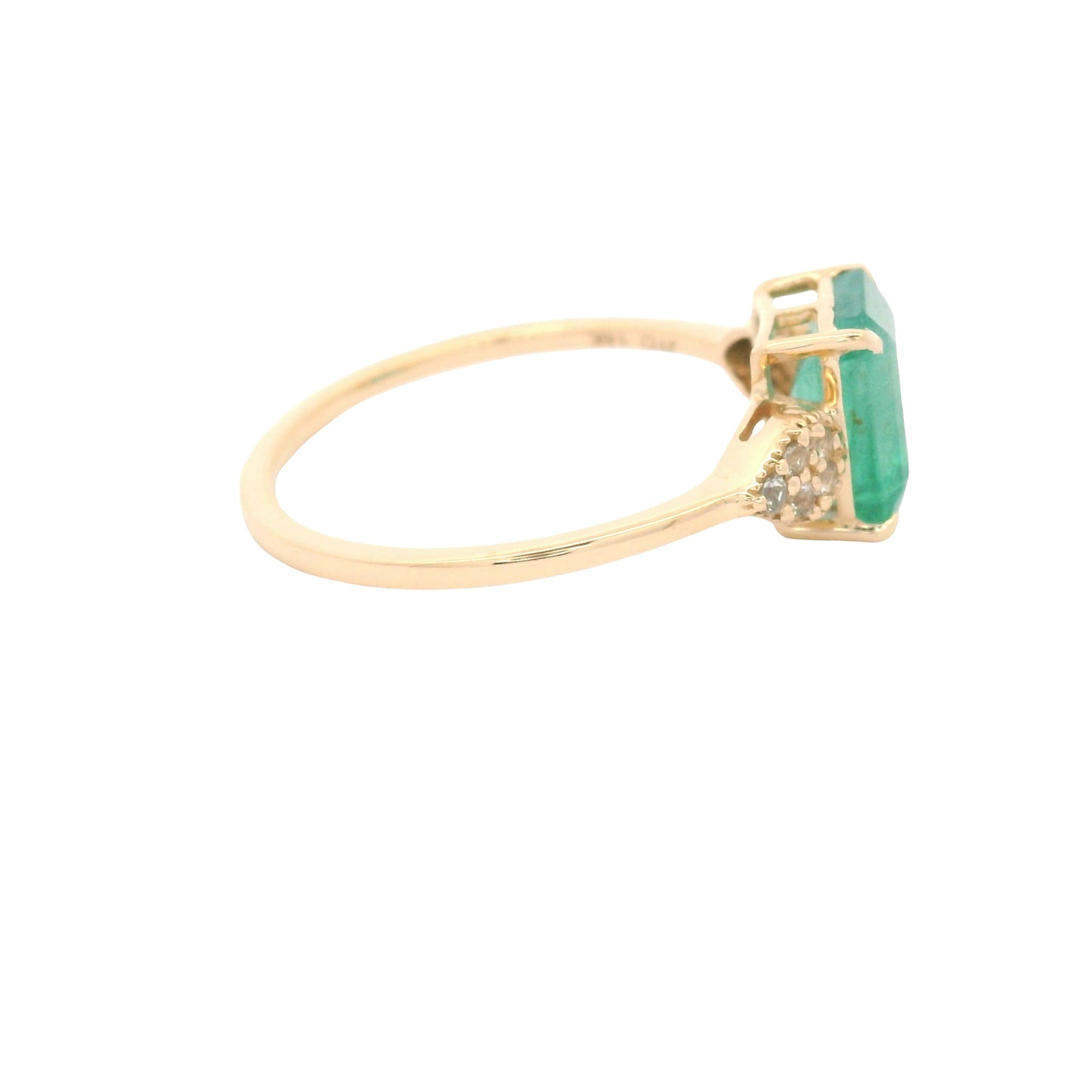 1.62 Ct Octagon Emerald 14K Gold Ring