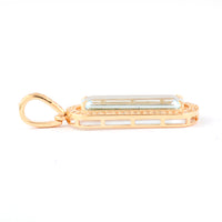 3.14 Ct Octagon Step Cut Natural Aquamarine 14K Gold Pendant