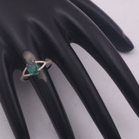 1.03 Ct Oval Mixed Cut Natural Emerald 14K Gold Ring