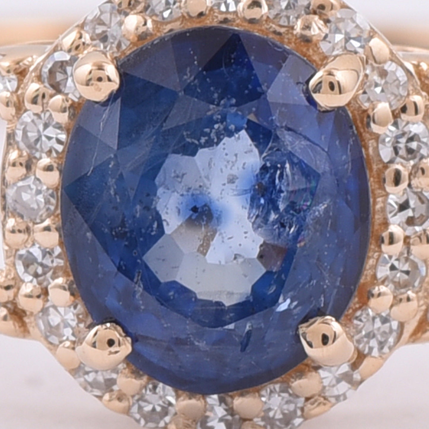 1.14 Ct Oval Natural Sapphire 14K Gold Ring