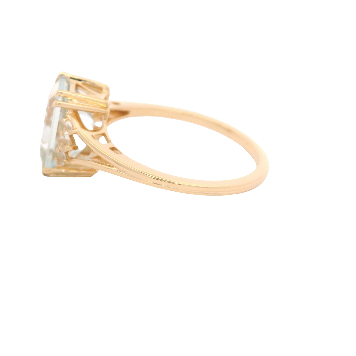 2.46 Ct Octagon Aquamarine 14K Gold Ring