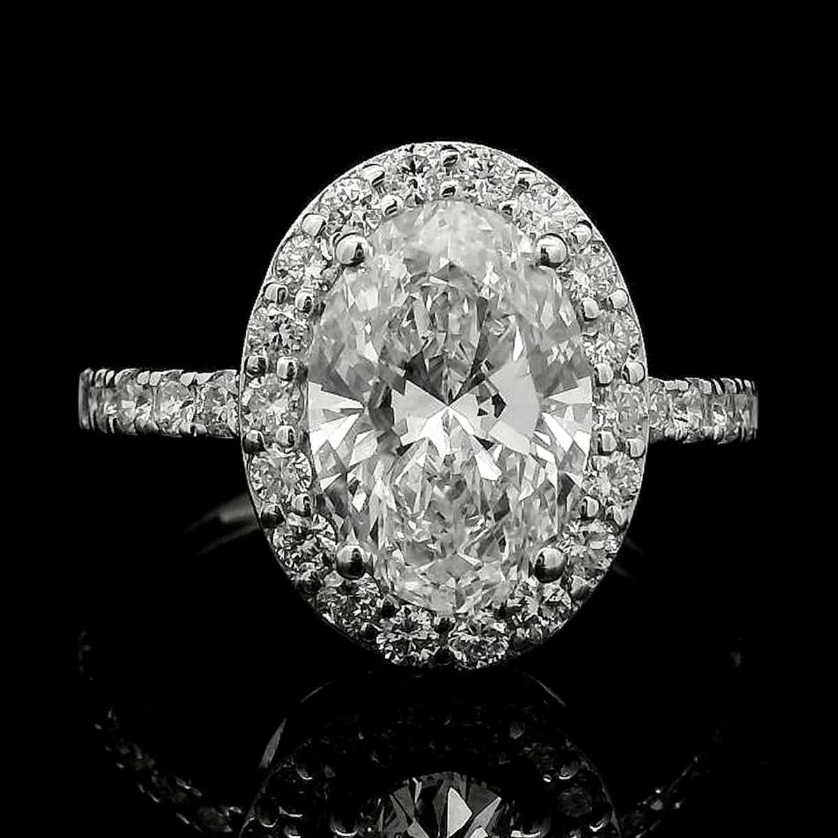 3.12 Carats Lab Grown Diamond 14K Gold Ring