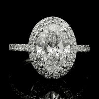 3.12 Carats Lab Grown Diamond 14K Gold Ring